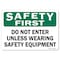 Signmission OSHA Safety First, 10" Height, 14" Width, Rigid Plastic, 14" W, 10" H, Landscape OS-SF-P-1014-L-19580 - alternate 1